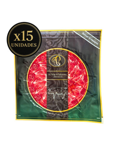 15 platos de jamón de cebo ibérico loncheados