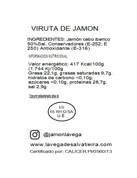 Virutas de jamón ibérico