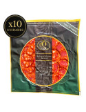 10 platos de chorizo ibérico envasado