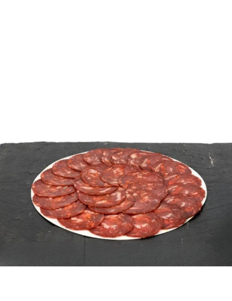 10 platos de chorizo ibérico envasado