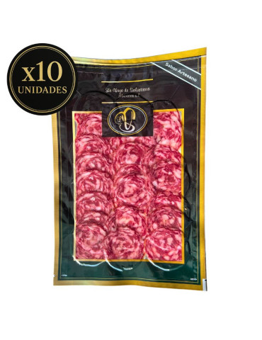 10 sobres de salchichón ibérico loncheado
