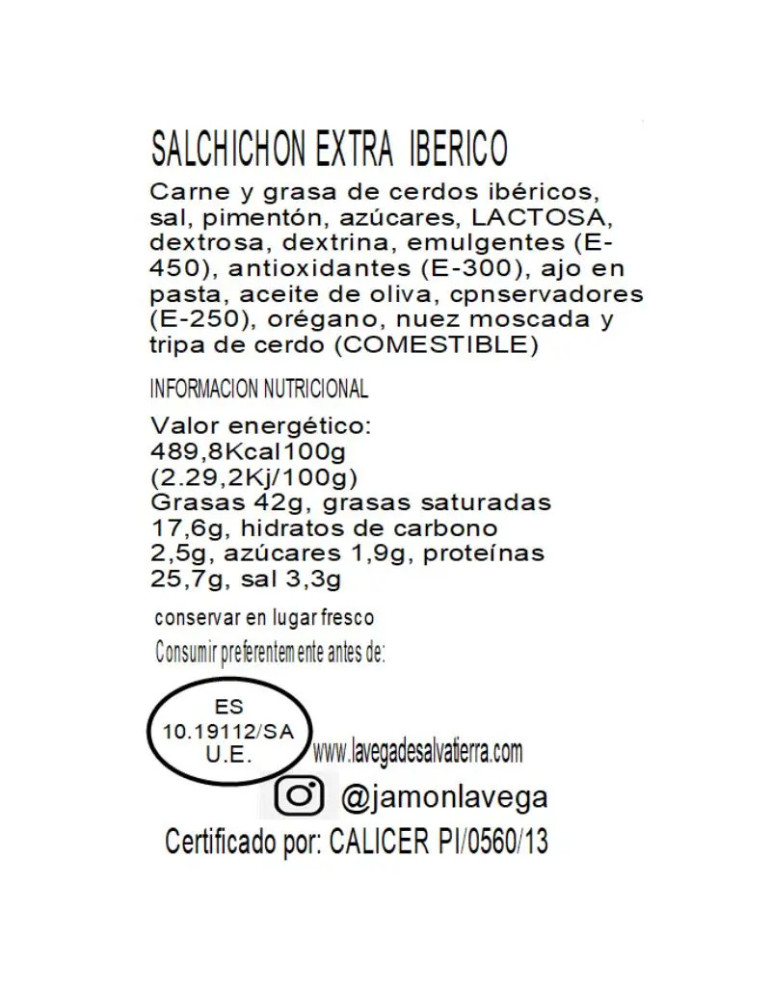10 platos de salchichón ibérico cortado