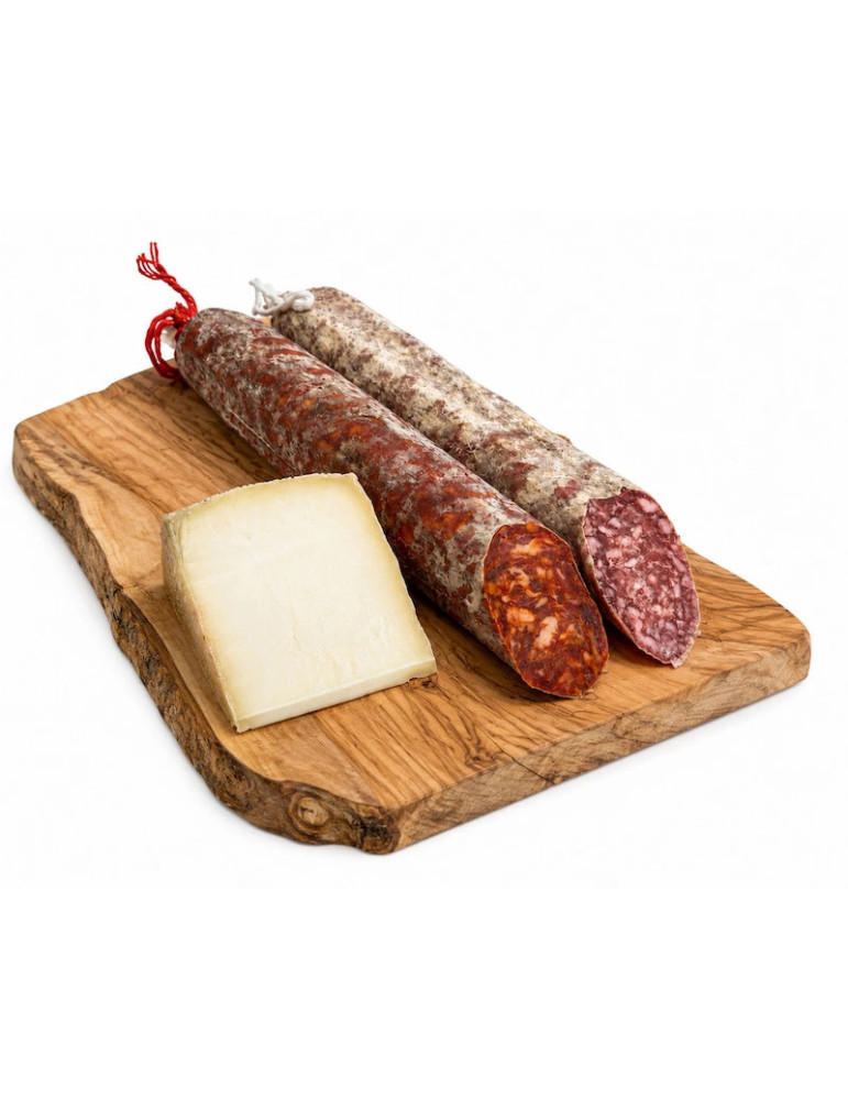 Lote de chorizo y salchichón ibéricos + queso de oveja madurado