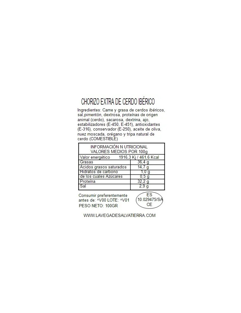 Comprar Chorizo Ibérico Cular | La Vega - Tradición Artesana