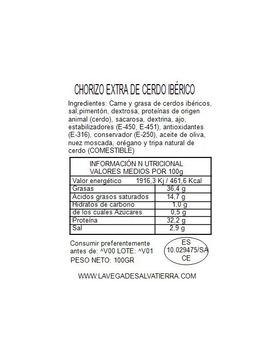 Comprar Chorizo Ibérico Cular | La Vega - Tradición Artesana