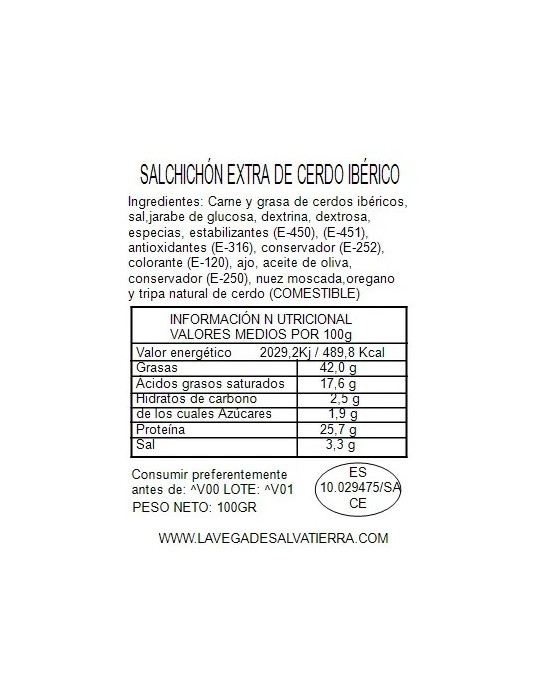 Comprar Salchichón Ibérico Cular | Tradición Artesana La Vega